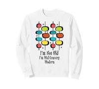 I'm Not Old, Mid Century Modern Ovals Stars Sweatshirt