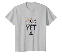 Im Not Perfect Yet The Power of Yet Motivational Quote T-Shirt, Youth, Silver Grey, 3T