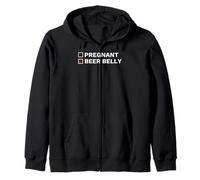 I'm Not Pregnant It's A Beer Belly Funny Beer Drinker Zip Hoodie