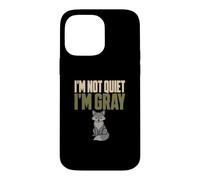 I'm Not Quiet I'm Gray Gray Man Everyday Carry Fox Humor Case for iPhone 14 Pro Max