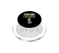 I'm Not Quiet I'm Gray Gray Man Everyday Carry Fox Humor PopSockets PopGrip for MagSafe