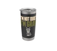 I'm Not Quiet I'm Gray Gray Man Everyday Carry Fox Humor Stainless Steel Insulated Tumbler
