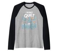 I'm Not Quiet I'm Mindful Meditation Mindfulness Zen Raglan Baseball Tee