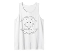 im not Really Antisocial i just Dont Like You cat Coffee Tank Top