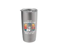Im Not Responsible for What My Face Does Funny Sarcastic Cat Stainless Steel Insulated Tumbler