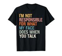 I'm Not Responsible for What My Face Does When You Talk Value Graphic T-Shirt, Men, Black, M