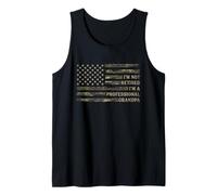 I'm Not Retired I'm A Professional Grandpa Camo USA Flag Tank Top