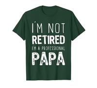 I'm Not Retired I'm A Professional Papa Retirement Funny T-Shirt, Men, Dark Green, XX-Large
