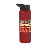 I'm Not Retired Professional Lala Retirement Retro Vintage Stainless Steel Insulated Water Bottle