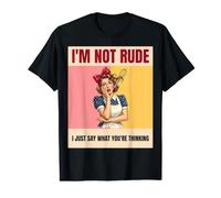 I'm Not Rude I Just Say What You're Thinking Funny Retro Value Graphic T-Shirt