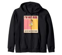 I'm Not Rude I Just Say What You're Thinking Funny Retro Zip Hoodie
