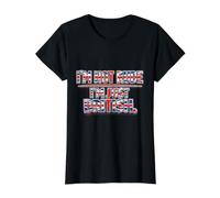 I'm Not Rude I'm Just British British Humor UK Pride Value Graphic T-Shirt, Women, Black, M