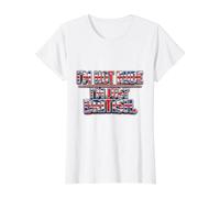 I'm Not Rude I'm Just British British Humor UK Pride Value Graphic T-Shirt, Women, White, M