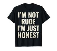 I'm Not Rude I'm just Honest Retro Men Sarcastic Value Graphic T-Shirt