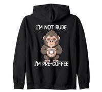 I'm Not Rude I'm Pre-Coffee Zip Hoodie