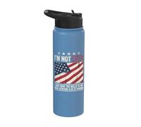 Im Not Rude Tshirt American Flag Men Women USA Patriot Retro Stainless Steel Insulated Water Bottle