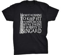 I'm Not Running to Keep Fit I'm Running Because They're Taking The Hobbits to Isengard T-Shirt Black Black L