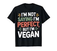 I'm Not Saying I'm Perfect But I'm Vegan - Value Graphic T-Shirt, Men, Black, M