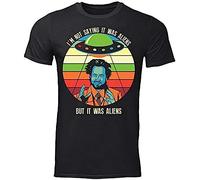 Im Not Saying It was Aliens But It was Aliens Ancient Alien T-Shirt Mens Short Sleeve L Black