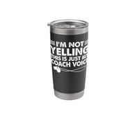 I'm not Screaming, It's just My Coaching Voice, mom, dad, Funny Stainless Steel Insulated Tumbler