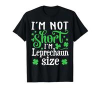 I'm Not Short I'm Leprechaun Size Saint Patricks Day Value Graphic T-Shirt, Men, Black, S