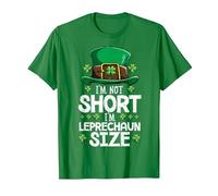 I'm Not Short I'm Leprechaun Size St Patricks Day Boys Men T-Shirt, Men, Kelly Green, Small