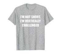 I'm Not Short, I'm Vertical Challenged T-Shirt, Men, Heather Grey, 3X-Large