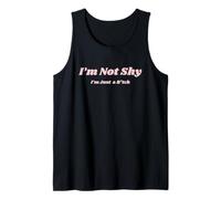 I'm Not, Shy Just Sarcastic Funny Attitude Quote Women Pink Tank Top