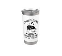 Im Not Sleeping Im Just Resting My Eyes Cat Stainless Steel Insulated Tumbler