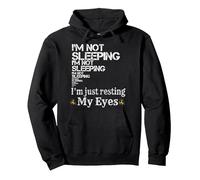 I'm Not Sleeping I'm Just Resting My Eyes Dad Sleeping Pullover Hoodie, Adult Unisex, Black, XX-Large