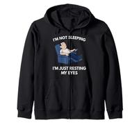 I'm Not Sleeping I'm Just Resting My Eyes Fathers Day Dad Zip Hoodie