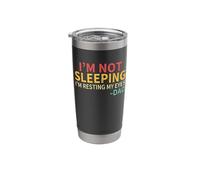 I'm Not Sleeping I'm Just Resting My Eyes Retro Dad Sleeping Stainless Steel Insulated Tumbler