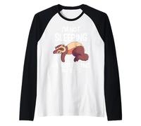I'm Not Sleeping I'm Just Resting My Eyes Weasel Ferret Raglan Baseball Tee