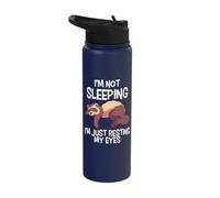 I'm Not Sleeping I'm Just Resting My Eyes Weasel Ferret Stainless Steel Insulated Water Bottle
