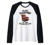 I'm Not Sleeping I'm Resting My Eyes Mens Humor Grandpa Raglan Baseball Tee