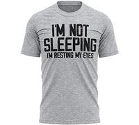 I'm Not Sleeping I'm Resting My Eyes T Shirt, Funny Birthday Gifts, Birthday Celebrations, Mens Tee, XL, Sport Grey