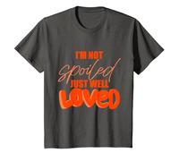 I'm Not Spoiled Just Well Loved T-Shirt, Youth, Asphalt Grey, Large