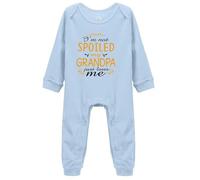 I'm Not Spoiled My Grandpa Just Loves Me Footed Outfits Baby Girls Boys' Romper