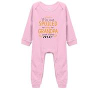 I'm Not Spoiled My Grandpa Just Loves Me Footed Outfits Baby Girls Boys' Romper