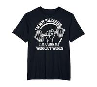 I'm Not Swearing I'm Using My Workout Words,Funny Gym Quote T-Shirt, Men's Big and Tall, Black, 3X Tall
