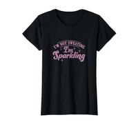 I'm Not Sweating I'm Sparkling Value Graphic T-Shirt, Women, Black, S