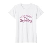 I'm Not Sweating I'm Sparkling Value Graphic T-Shirt, Women, White, S