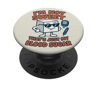 I'm Not Sweet It's Just My Blood Sugar Type 1 Diabetes Retro PopSockets Adhesive PopGrip