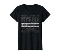 I'm Not Talking to Myself, Its Called Monologue Value Graphic T-Shirt, Women, Black, XL