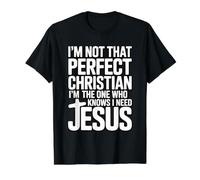 I'm Not that Perfect Christian Value Graphic T-Shirt, Men, Black, M