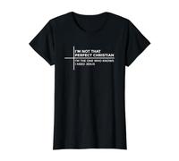 I'm Not that Perfect Christian Value Graphic T-Shirt, Women, Black, XL