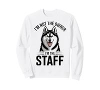 I'm Not The Owner I'm The Staff Funny Husky Dog Sweatshirt