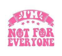 I'm not Vinyl Art Sticker 52x66cm Removable Without Leaving Glue Pink