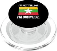 I'm Not Yelling Burmese Country Flag Burma PopSockets PopGrip for MagSafe