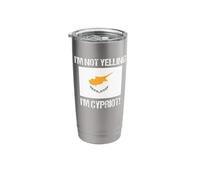 I'm Not Yelling Cypriot Country Flag Cyprus Stainless Steel Insulated Tumbler